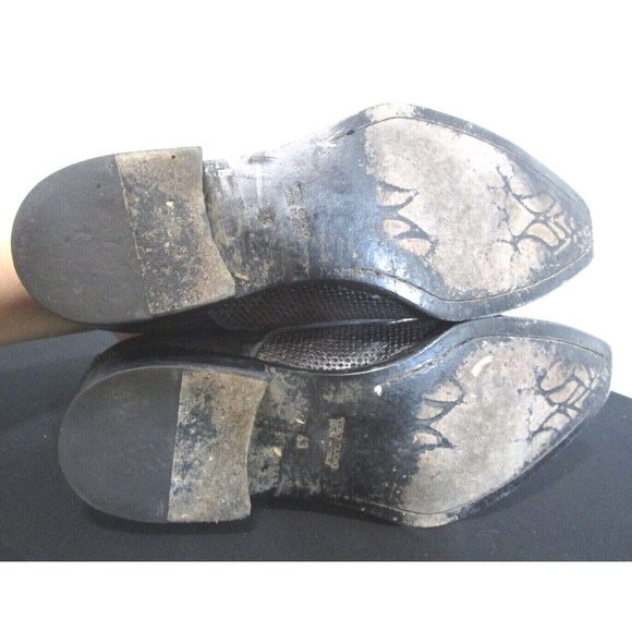 EUC! Jo Ghost Italy Dark Gray Lace Up Python Cap Toe Oxford Shoes Men 43EU/10US - Picture 9 of 11